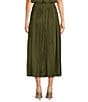 Gibson & Latimer Moonshadow Belted Pleated Midi Skirt, Color:Deep Moss - Image 3