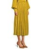Gibson & Latimer Moonshadow Belted Pleated Midi Skirt, Color:Citrin - Image 3