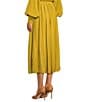 Gibson & Latimer Moonshadow Belted Pleated Midi Skirt, Color:Citrin - Image 4