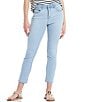 Color:Bleached Wash - Image 1 - Perfect Fit Ankle Skinny Denim Jeans