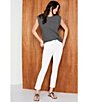 Color:White - Image 6 - Perfect Fit Skinny Twill Crop Pants