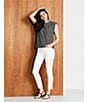 Color:White - Image 6 - Perfect Fit Skinny Twill Crop Pants
