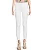Color:White - Image 1 - Perfect Fit Skinny Twill Crop Pants