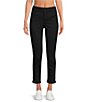 Color:Black - Image 1 - Perfect Fit Roll-Cuff Skinny Twill Pants