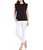 Color:White - Image 3 - Perfect Fit Roll Cuff Skinny Twill Pants