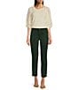 Color:Hunter Green - Image 3 - Perfect Fit Roll-Cuff Skinny Twill Pants