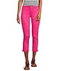 Color:Hot Rose - Image 1 - Perfect Fit Roll-Cuff Skinny Twill Pants