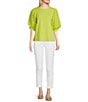 Color:White - Image 3 - Perfect Fit Roll-Cuff Skinny Twill Pants