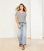 Gibson & Latimer Perfect Fit Palazzo Twill Denim Ankle Jeans, Color:Ultra Light Blue - Image 5