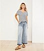 Gibson & Latimer Perfect Fit Palazzo Twill Denim Ankle Jeans, Color:Ultra Light Blue - Image 6