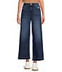 Color:Blue - Image 1 - Perfect Fit Palazzo Twill Denim Ankle Jeans