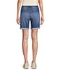 Color:Vintage Blue - Image 2 - Perfect Fit Roll Cuff Twill Denim Shorts