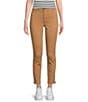 Color:Nugget - Image 1 - Perfect Fit Ankle Side Slit Skinny Twill Jeans