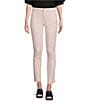 Color:Blush - Image 1 - Perfect Fit Ankle Side Slit Skinny Twill Jeans