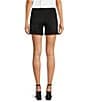Gibson & Latimer Perfect Fit Twill Denim High Rise Roll Cuff Shorts, Color:Black - Image 2