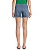 Gibson & Latimer Perfect Fit Worn Wash Twill Denim High Rise Roll Cuff Shorts, Color:Worn - Image 2