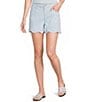 Gibson & Latimer Perfect Fit Woven Mid Rise Scalloped Hem Shorts - Image 1