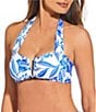 Gibson & Latimer Porcelain V-Wire Bandeau Swim Top, Color:Bright Royal - Image 1