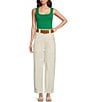 Color:Kelly Green - Image 3 - Ribbed Knit Scoop Neck Sleeveless Tank Top