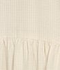 Color:Vanilla - Image 3 - Shirred Elbow Sleeve V-Neck Tiered Mini Dress