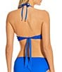 Gibson & Latimer Solid Banded Triangle Halter Swim Top & Solid Side Shirred Mid Rise Hipster Swim Bottom - Image 4