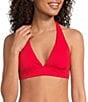 Gibson & Latimer Solid Banded Triangle Halter Swim Top - Image 1