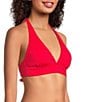 Gibson & Latimer Solid Banded Triangle Halter Swim Top - Image 3