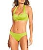 Gibson & Latimer Solid Classic Hipster Swim Bottom, Color:Apple - Image 3