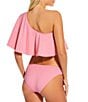 Gibson & Latimer Solid One Shoulder Ruffle Swim Top & Solid High Waist Swim Bottom - Image 2