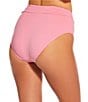 Gibson & Latimer Solid One Shoulder Ruffle Swim Top & Solid High Waist Swim Bottom - Image 2