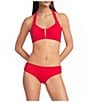 Gibson & Latimer Solid Side Shirred Mid Rise Hipster Swim Bottom - Image 3
