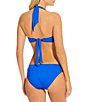 Gibson & Latimer Solid Twist Front Halter Swim Top & Solid Classic Hipster Swim Bottom - Image 2