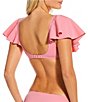 Gibson & Latimer Solid V-Neck Ruffle Bralette Swim Top & Solid Classic Hipster Swim Bottom - Image 4