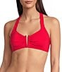 Gibson & Latimer Solid V-Wire Halter Swim Top - Image 1