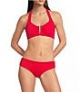 Gibson & Latimer Solid V-Wire Halter Swim Top - Image 5