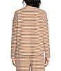 Gibson & Latimer Striped Knit Drop Shoulder Coordinating Top - Image 6