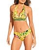Gibson & Latimer Summer Flavor Side Shirred Mid Rise Swim Bottom, Color:Sunshine - Image 3