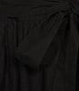 Color:Black - Image 3 - Tiered Sleeveless Tie Waist Wrap Midi Dress