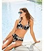 Gibson & Latimer West Palms V-Wire Bandeau Swim Top, Color:Black - Image 6