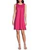 Gibson & Latimer Woven Crew Neck Sleeveless Deep Backline Twist Caftan Dress, Color:Magenta - Image 1