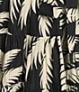 Gibson & Latimer Woven Tropical Palm Print V-Neck Sleeveless Tie at Waist Tiered Midi Wrap Dress, Color:Black/White - Image 3