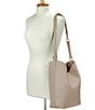 Gigi New York Addison Leather Zipper Pouch Hobo Bag, Color:Beachwood - Image 6