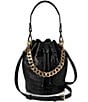 Gigi New York Brooklyn Leather Bucket Bag, Color:Black - Image 1