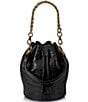 Gigi New York Brooklyn Leather Bucket Bag, Color:Black - Image 4