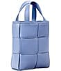 Gigi New York Chloe Mini Woven Shopper Top-Handle Bag, Color:Blue - Image 4