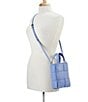 Gigi New York Chloe Mini Woven Shopper Top-Handle Bag, Color:Blue - Image 6