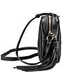 Gigi New York Madison Embossed Python Leather Crossbody Bag, Color:Black - Image 3