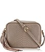 Gigi New York Madison Embossed Python Leather Crossbody Bag, Color:Stone - Image 1