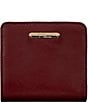 Gigi New York Mini Foldover Pebbled Leather Wallet, Color:Bordeaux - Image 1