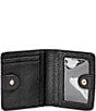 Gigi New York Mini Foldover Pebbled Leather Wallet, Color:Black - Image 3